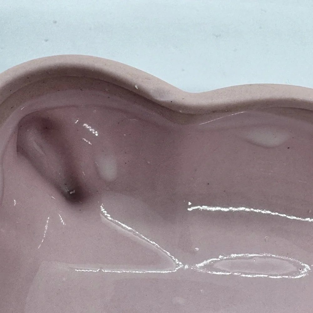 Vintage Lipper & Mann Bond Ware Pink Porcelain with Gold Accent Trinket Box